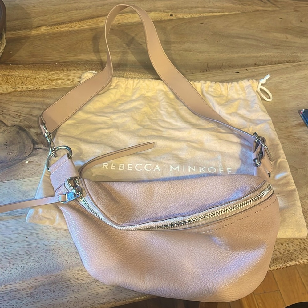 Light pink Rebecca Minkoff belt bag